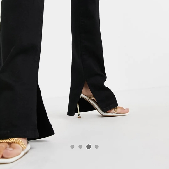 ASOS DESIGN Tall high rise Y2K stretch flare jean, Black, W 36 L 38 Size 16 Tall - Picture 4 of 4